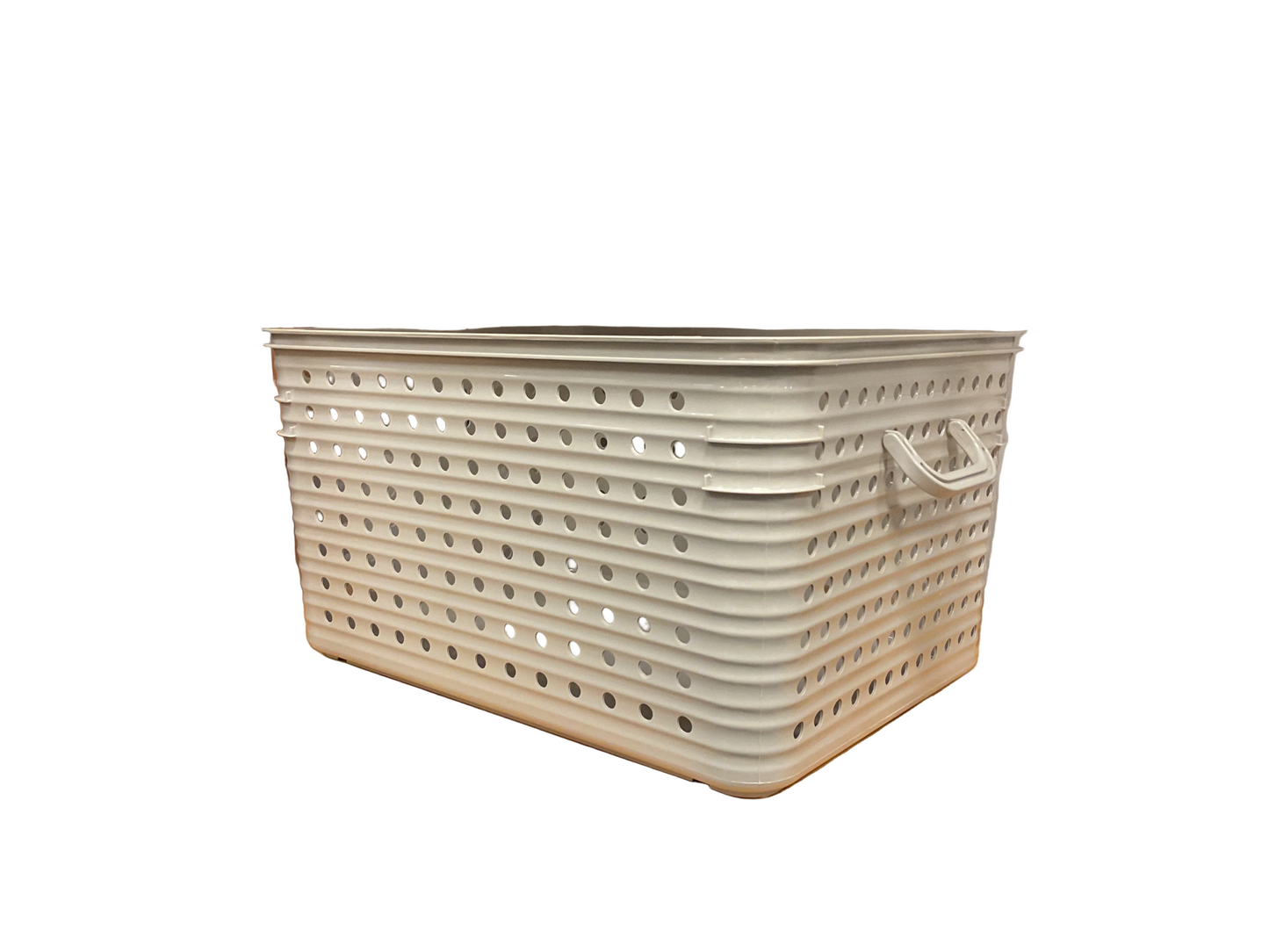 LARGE DOT BASKET TAUPE