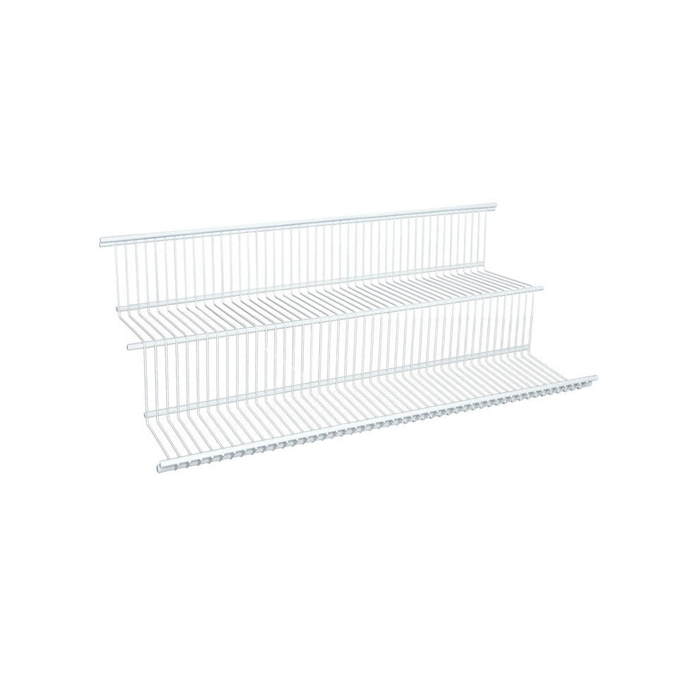 24" TIERED VENTILATED SHELF WHT