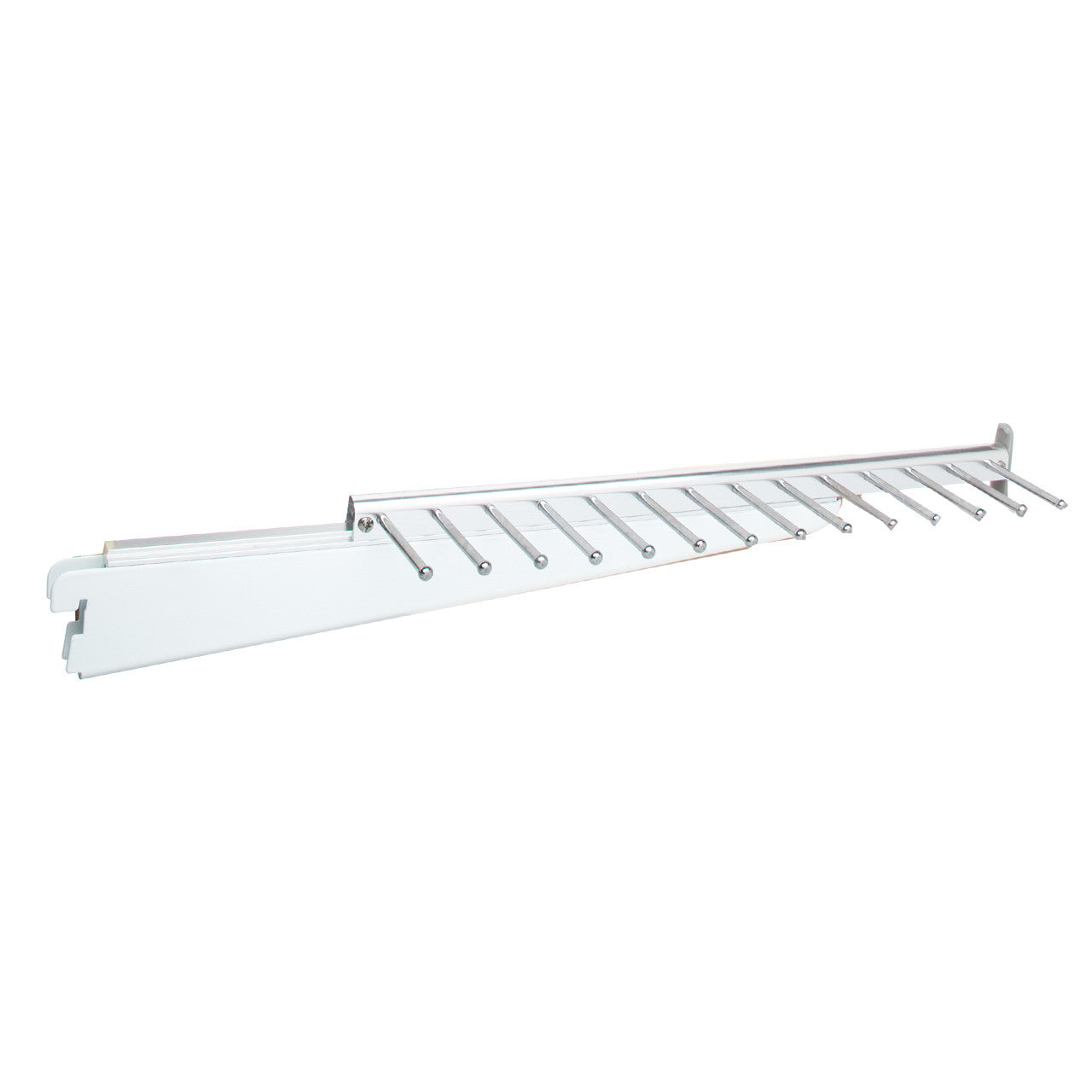 SLIDING TIE & BELT RACK WHITE