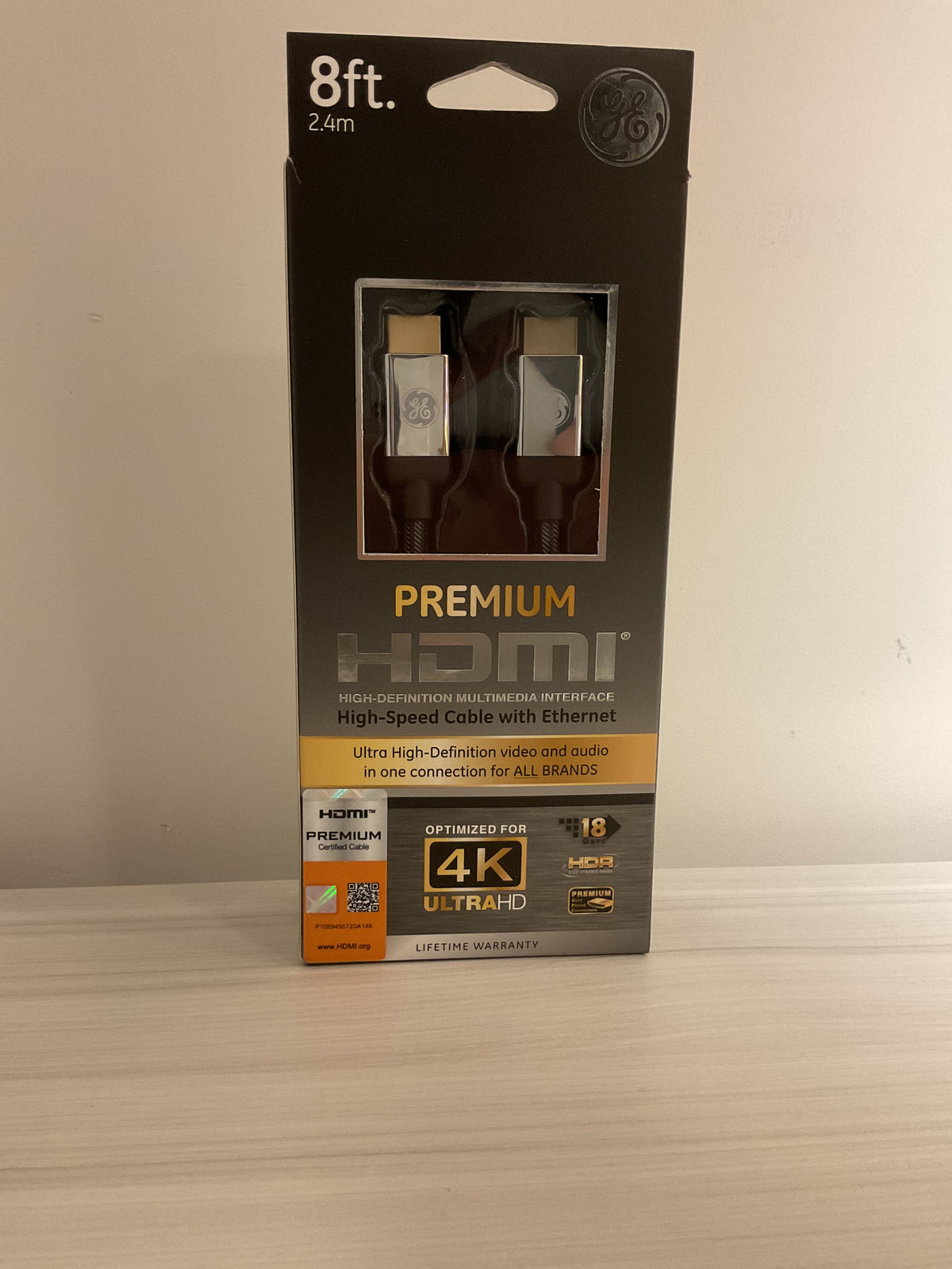GE PREMIUM 8FT HDMI CABLE