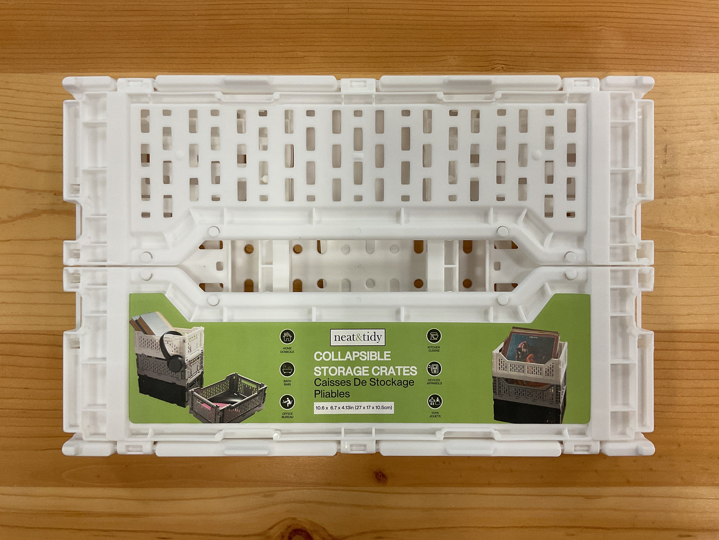 FLDBL BASKET 10.6 X 6.7 X 4.1 WHITE