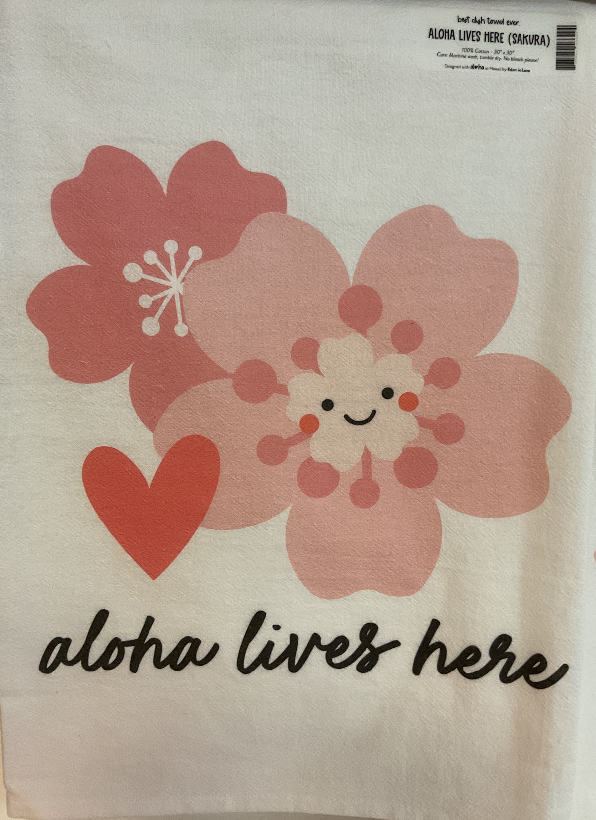 EDEN DISH TOWEL ALOHA LIVES HERE SAKURA