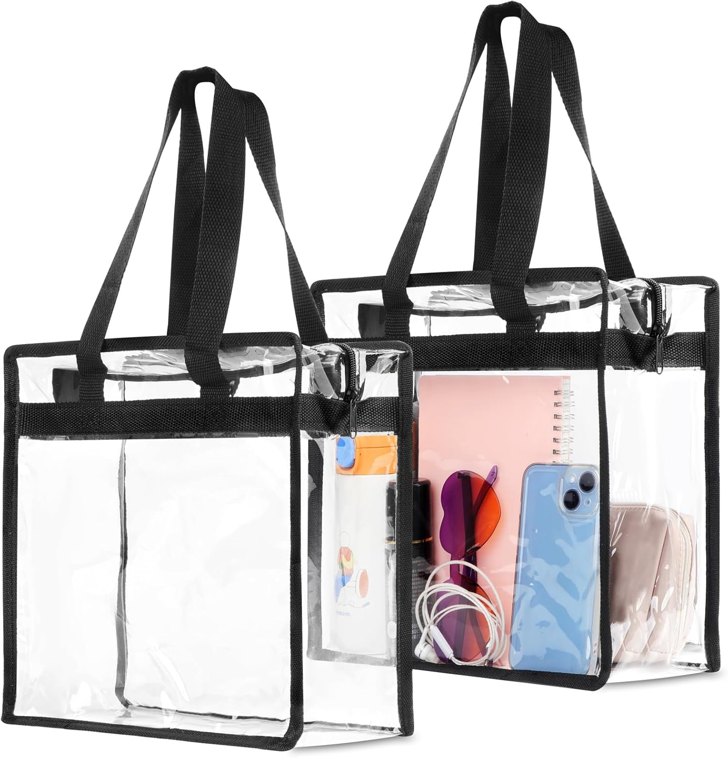 STADIUM TOTE W/ZIPPER 12X12X6