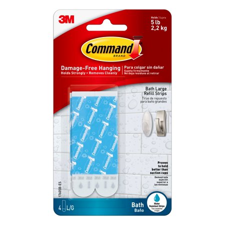 COMMAND BATH REFILL 4PK 1-3/4"