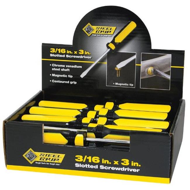 STEEL GRIP SCREWDRIVER 3/16X3"