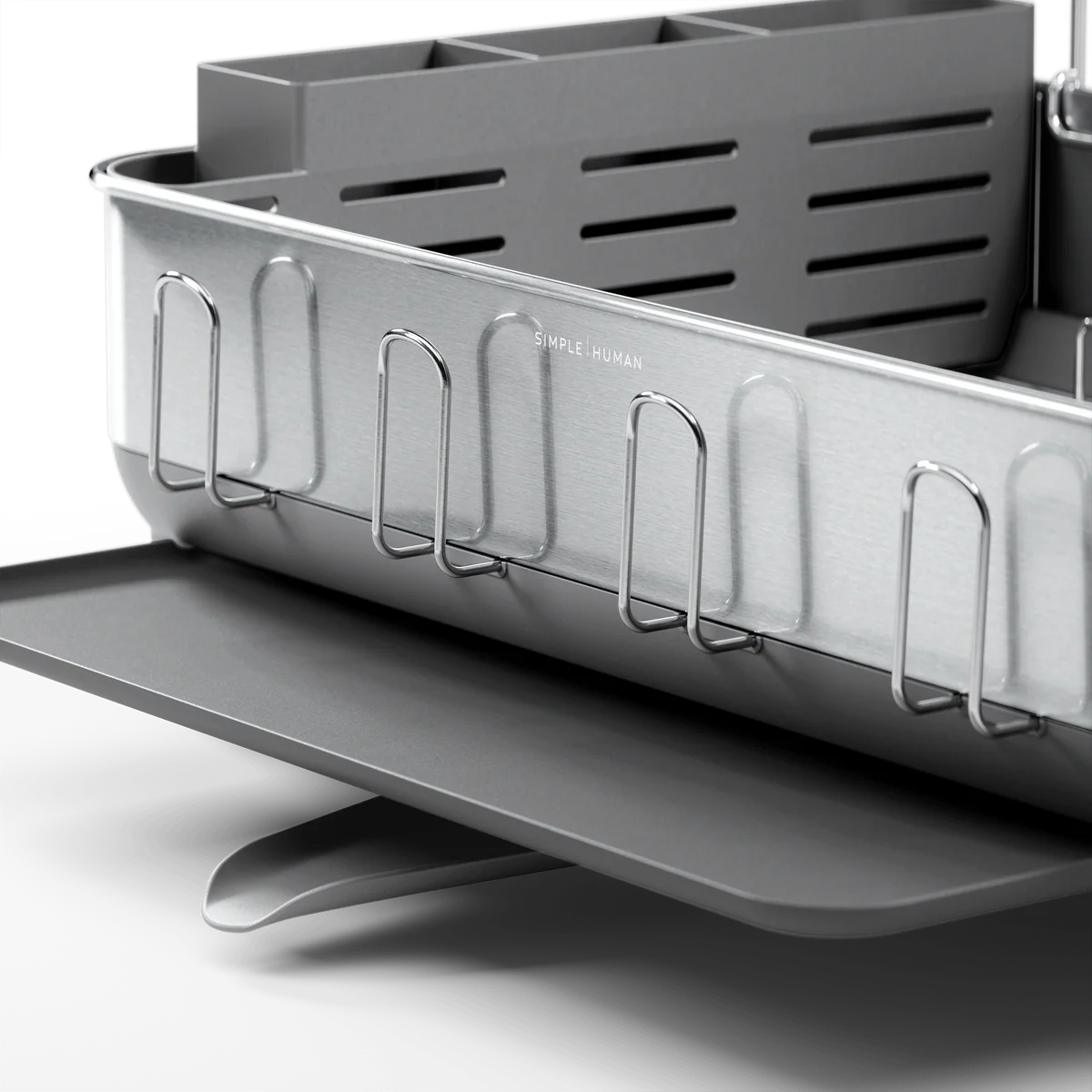 STEEL FRAME DISHRACK STND GREY