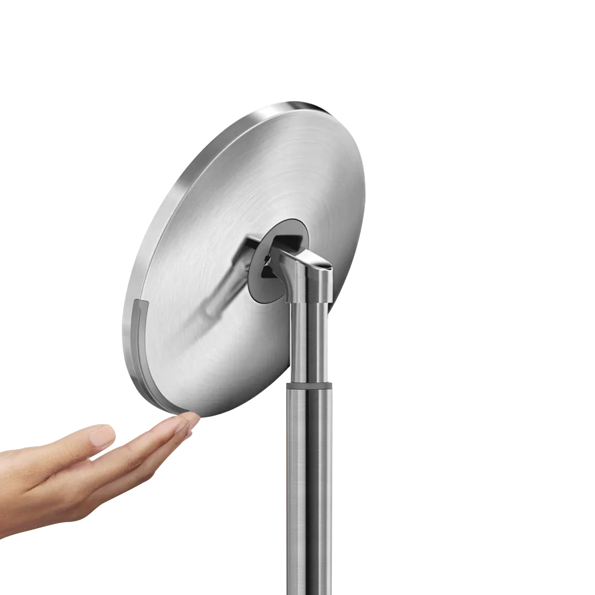 SENSOR MIRROR ROUND 5X BRUSHED