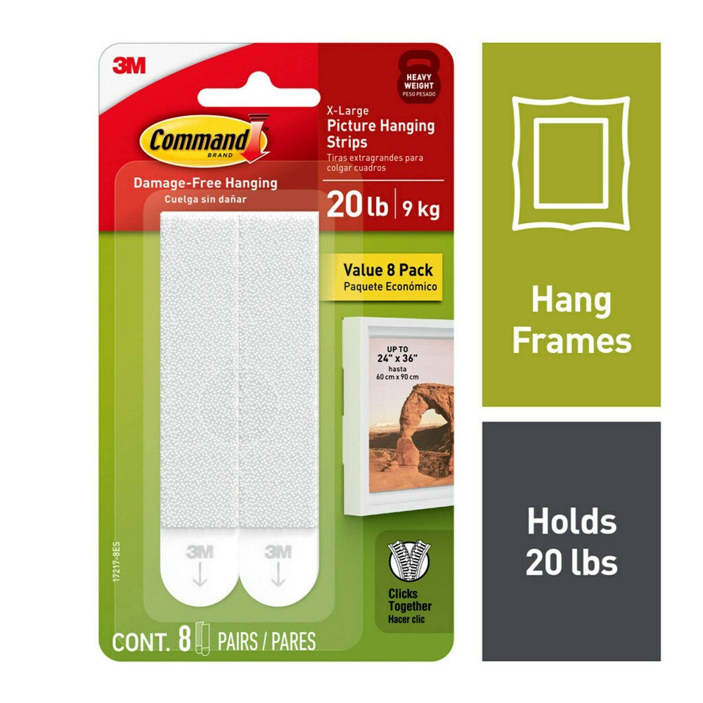 COMMAND 20LB XL PIC HANG STRIPS