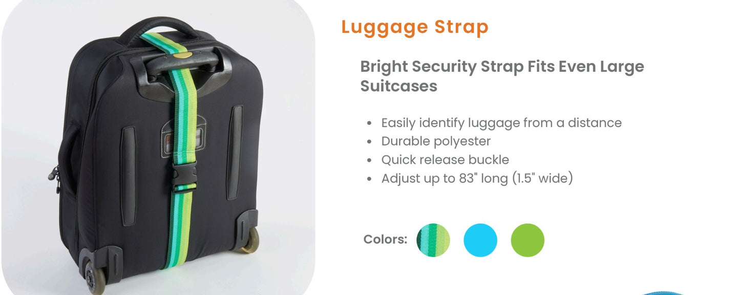 LUGGAGE STRAP GREEN STRIPE