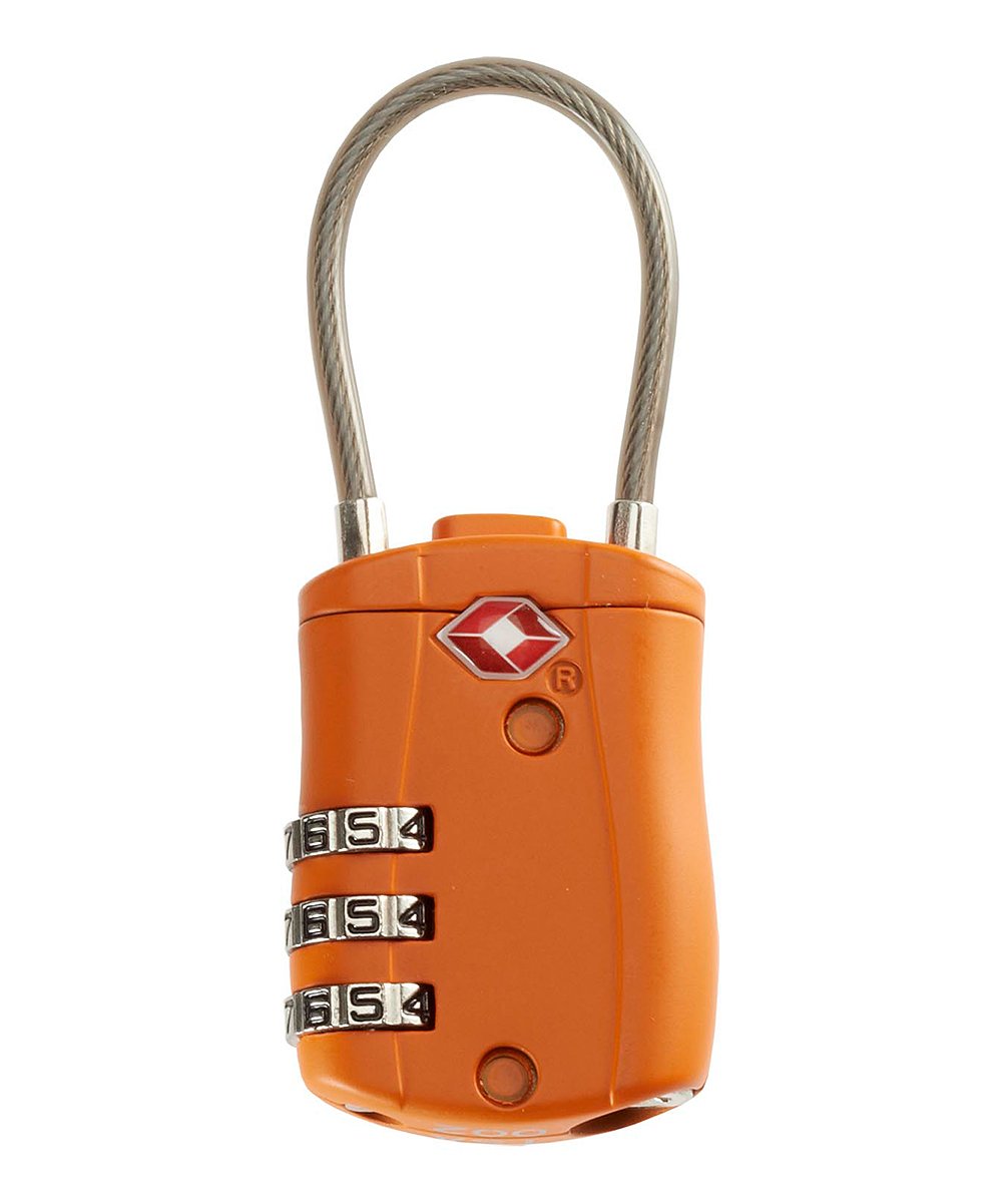TSA COMBINATION CABLE LOCK ORANGE