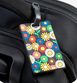 LUGGAGE TAG RUBBER FLOWER