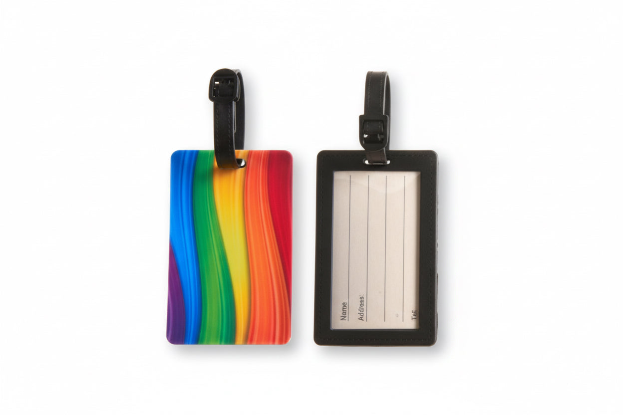 LUGGAGE TAG RUBBER RAINBOW