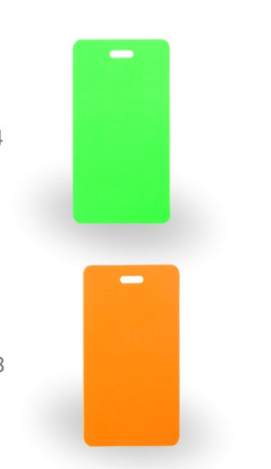 LUGGAGE TAG NEON GREEN