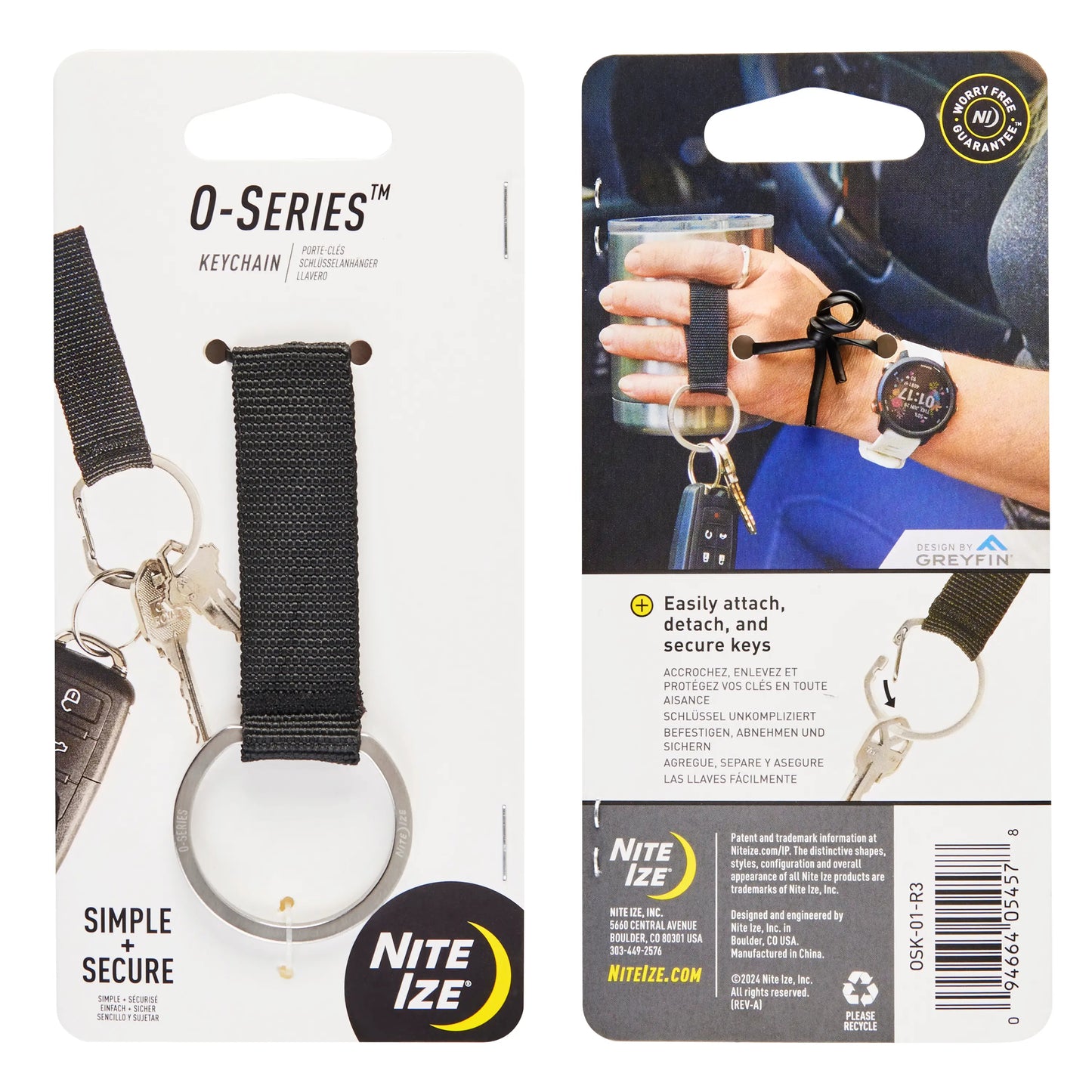 O SERIES KEYCHAIN BLACK