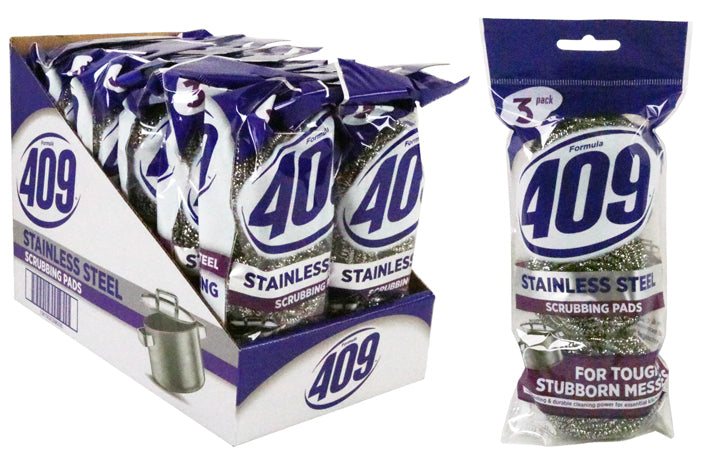 409 S/S SCRUB PAD 3PK
