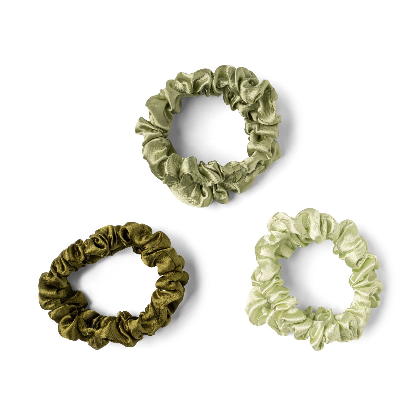 SATIN SCRUNCHIES 6PK
