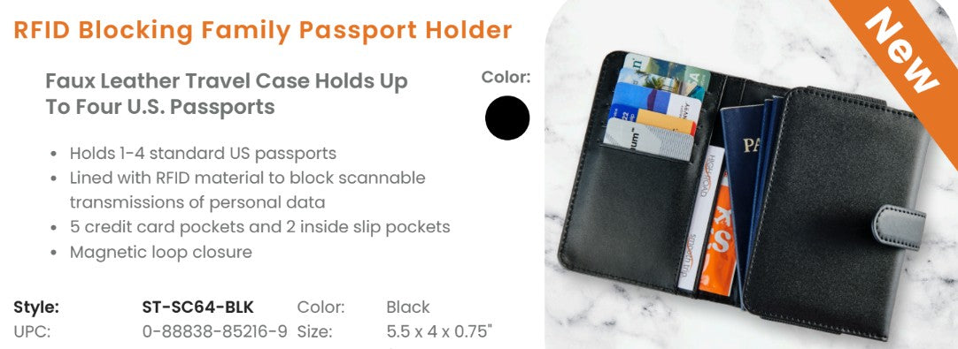RFID FAMILY PASSPORT HOLDER