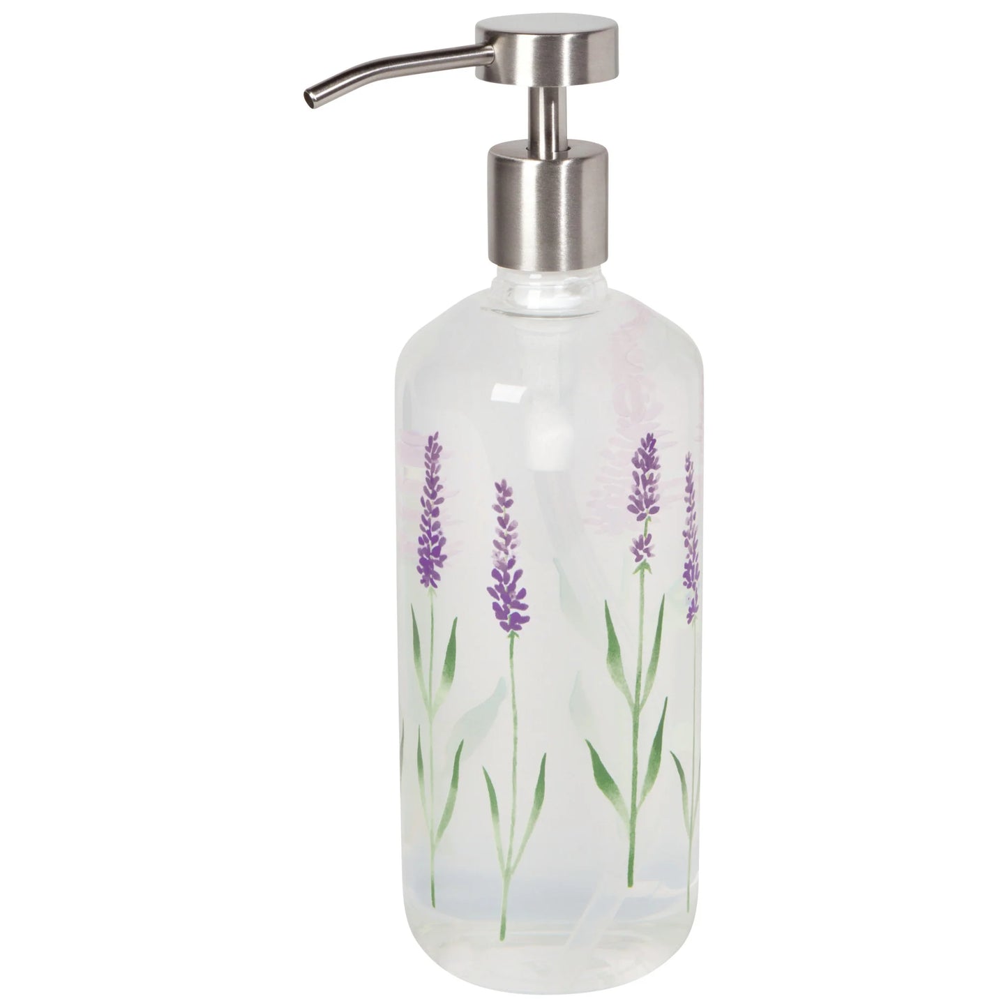 GLASS SOAP PUMP LAVENDER