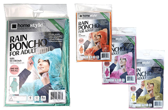 RAIN PONCHO ADULT