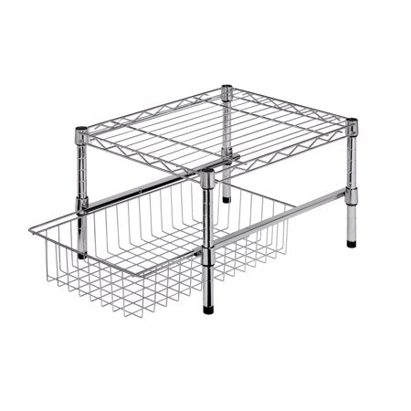 STACKING CABINET ORGANIZER CHROME
