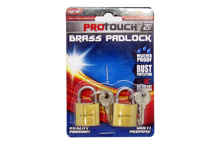 BRASS PADLOCKS 3/4" 2 PACK