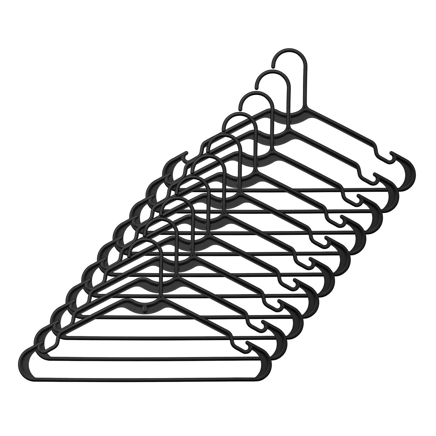 HANGER PLASTIC BLACK 10PK