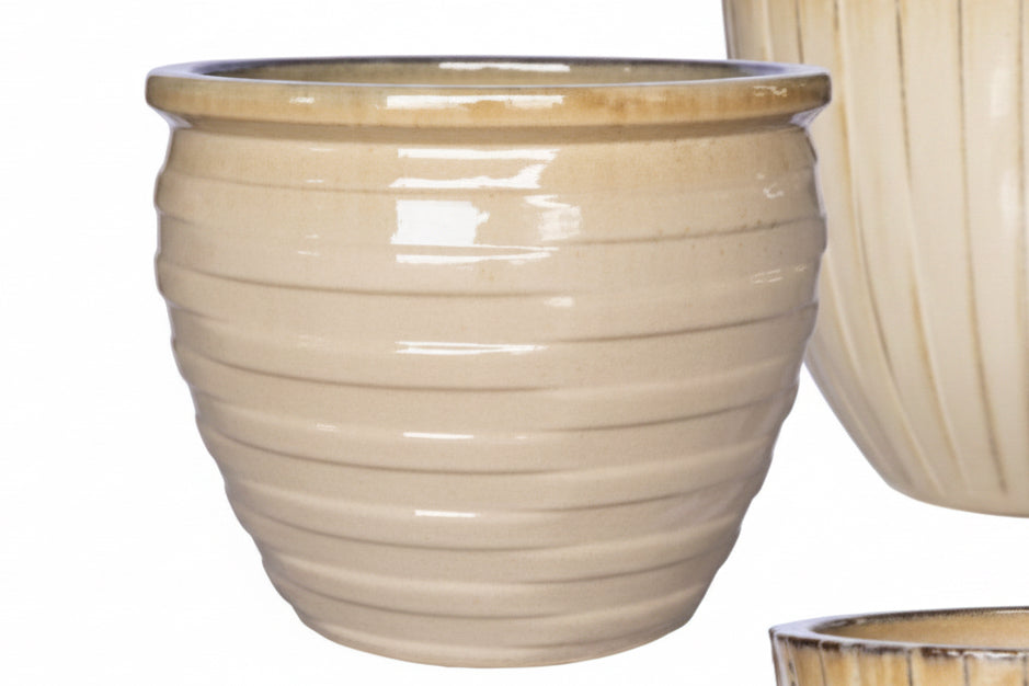 TECHNO 17.3" PLANTER CREAM