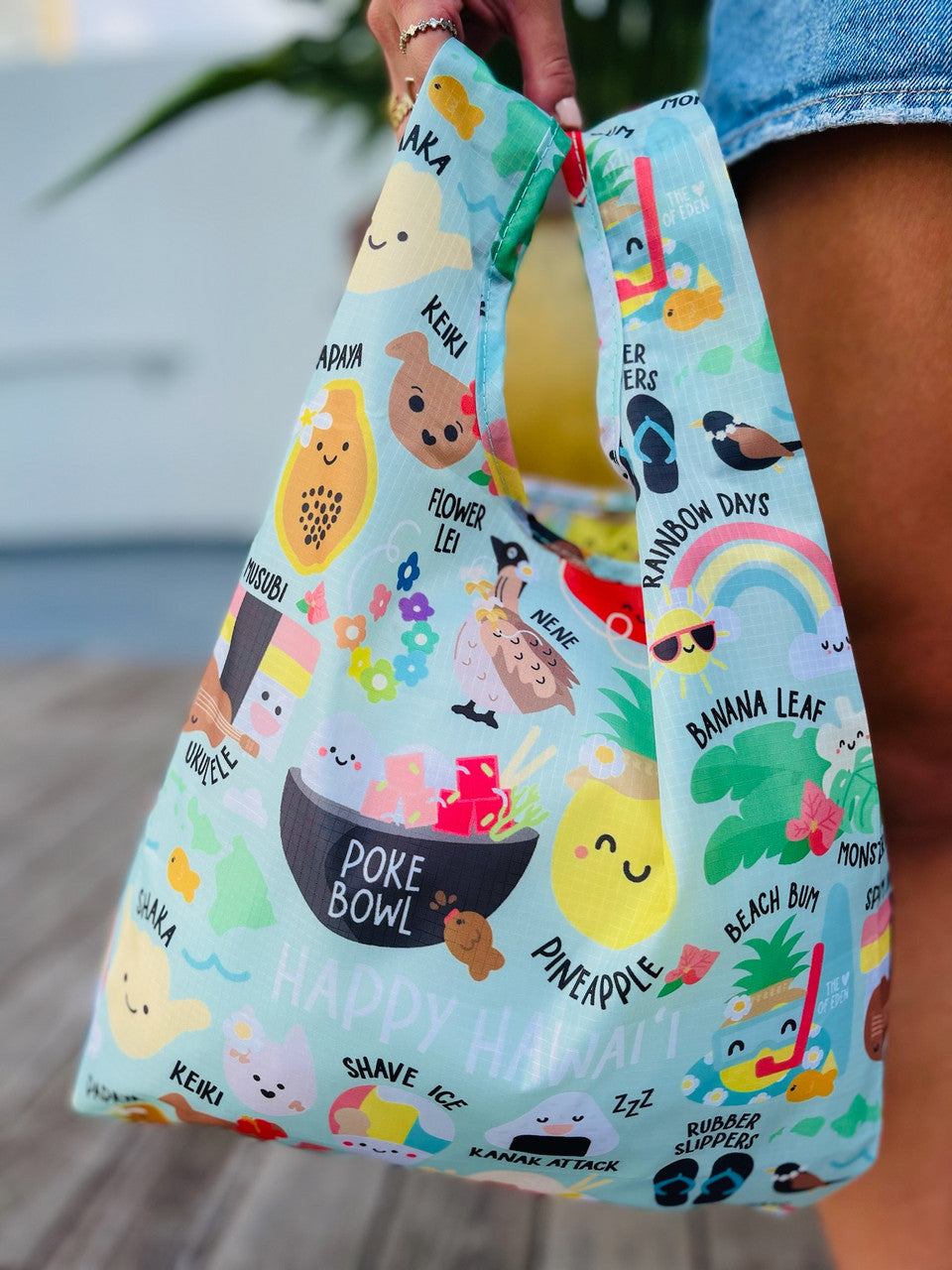 EDEN SMALL TOTE HAPPY HAWAII MINT