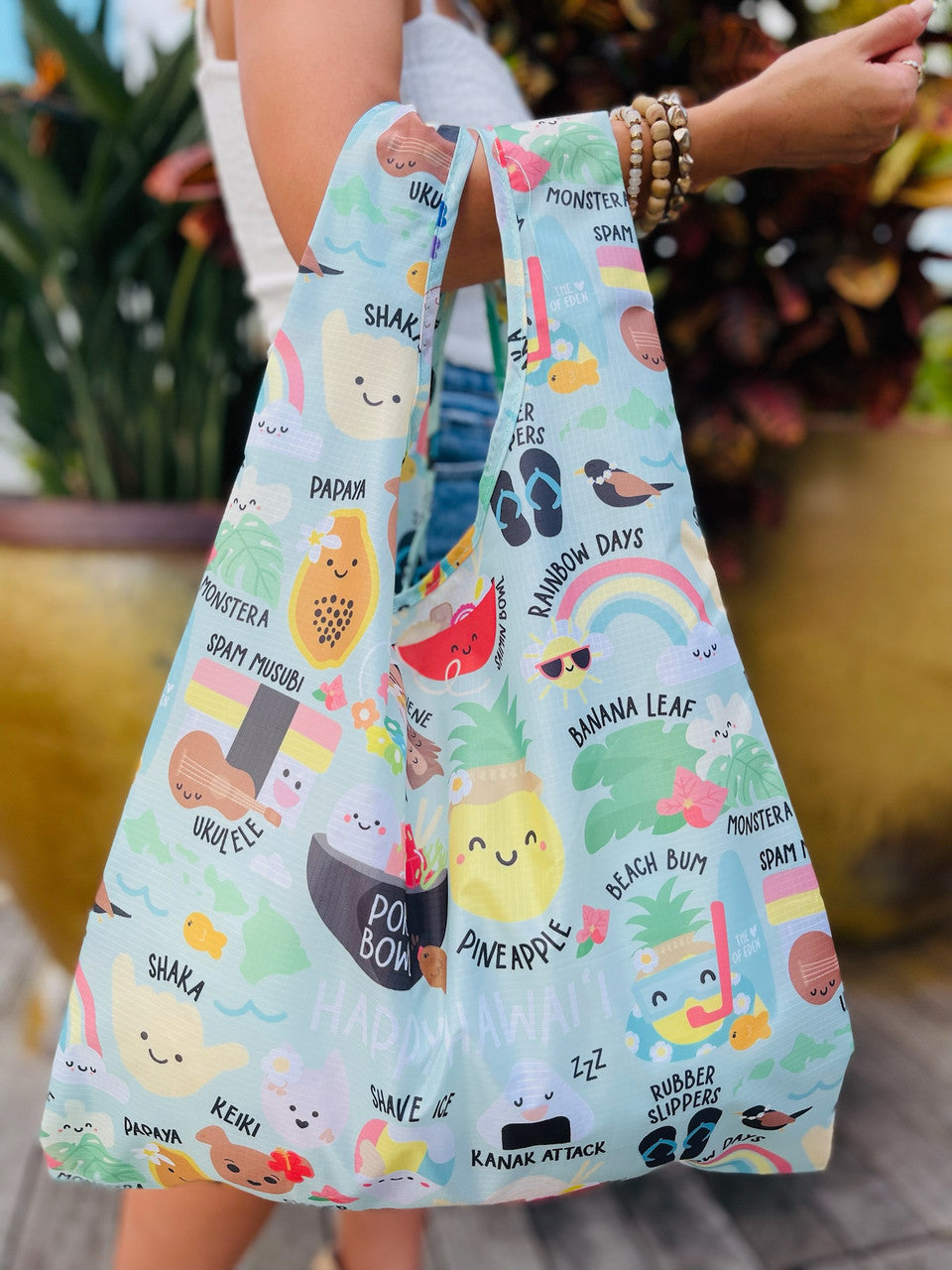 EDEN MEDIUM TOTE HAPPY HAWAII MINT