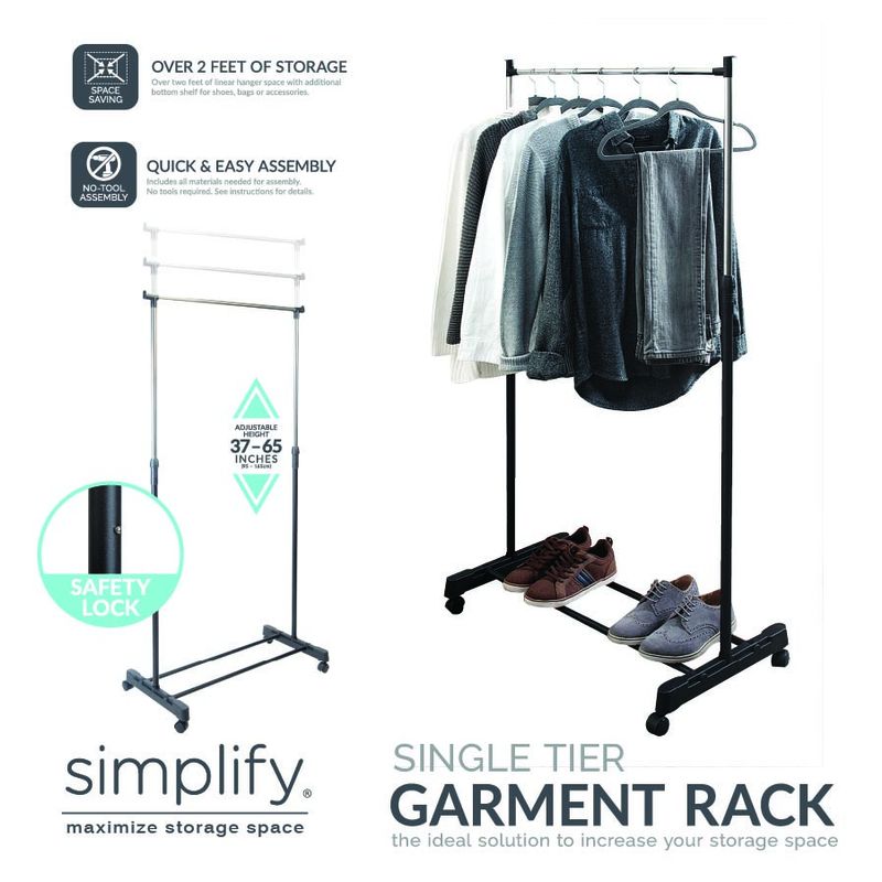 SINGLE TIER GARMENT RACK