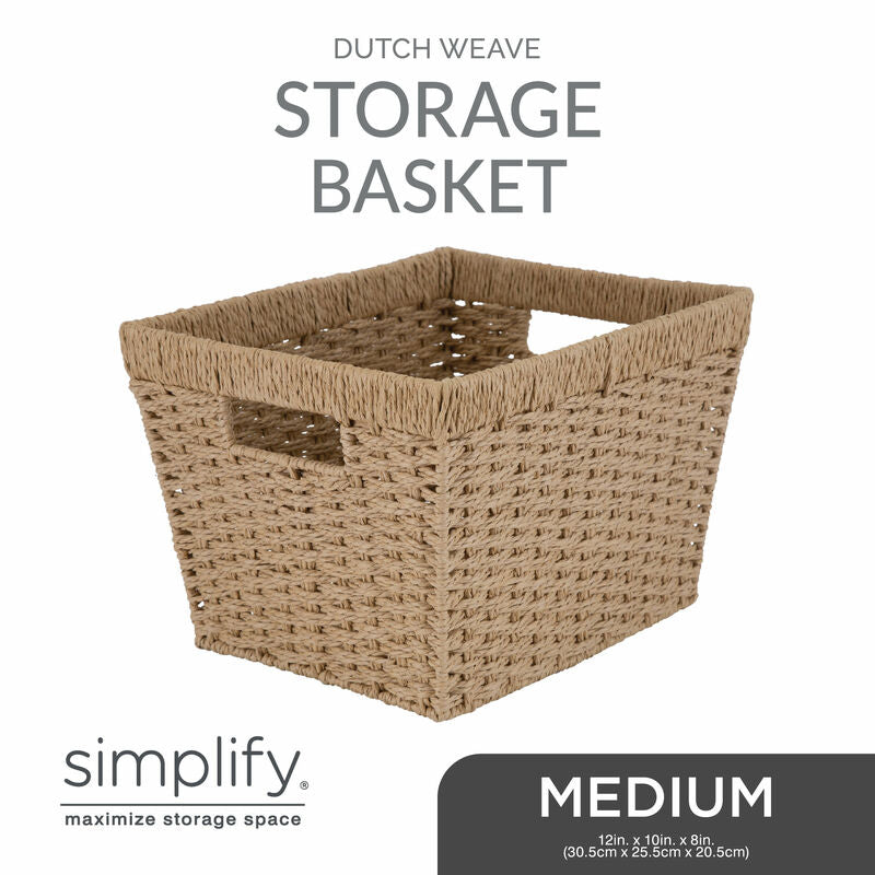 DUTCH WEAVE BASKET MED 12X10X8