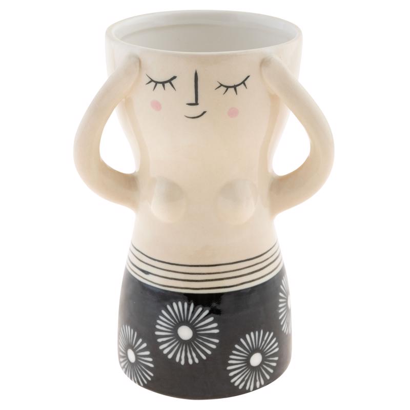 EXPRESSION INK FLORAL VASE 5.5"