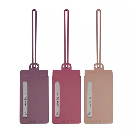 LUGGAGE TAGS SILICONE PRIVACY WARM TONES