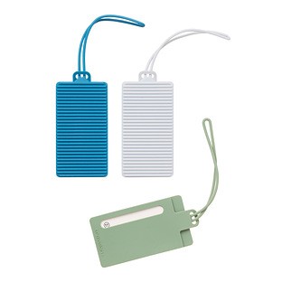 LUGGAGE TAGS SILICONE PRIVACY COOL TONES