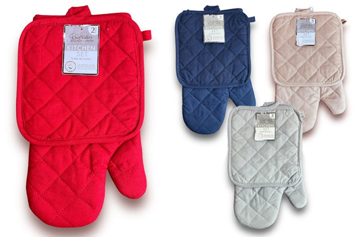 OVEN MITT & POTHOLDER SET