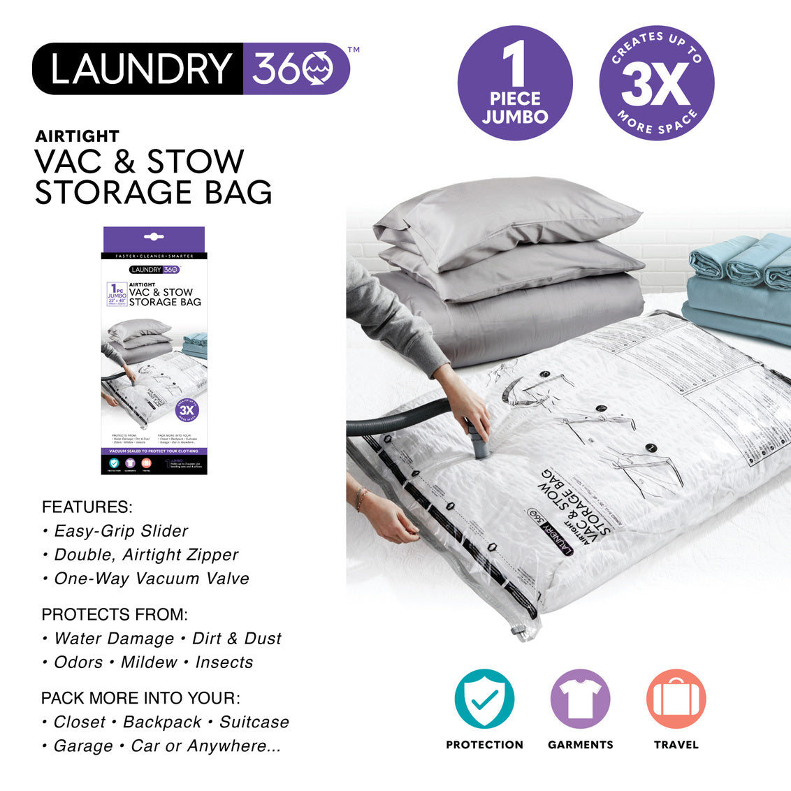 STORAGE VACUUM BAG JUMBO 1CT