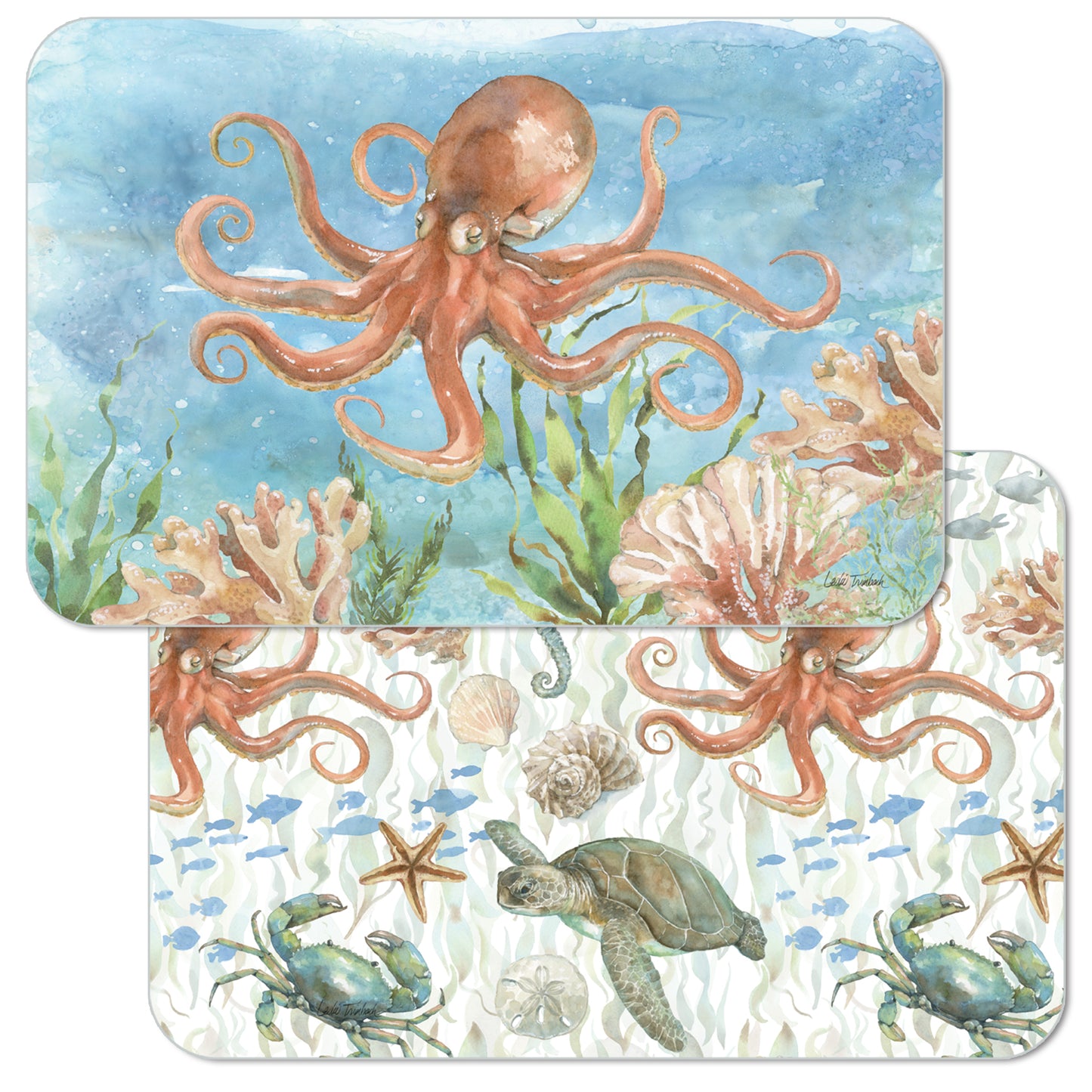 REVERSIBLE PLACEMAT UNDER SEA LIFE