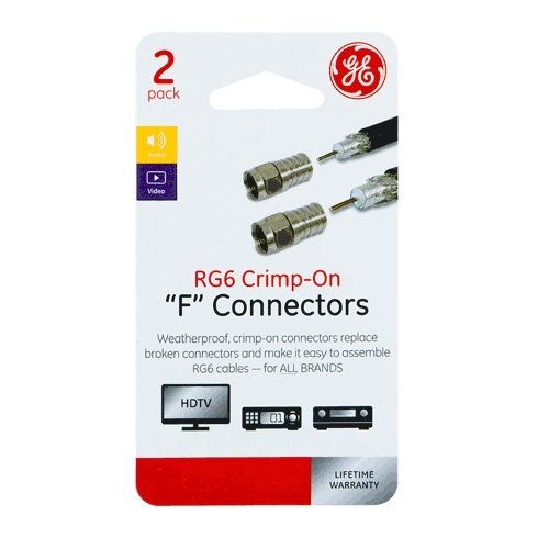 GE RG6 ON F CONNECTOR A 2PC