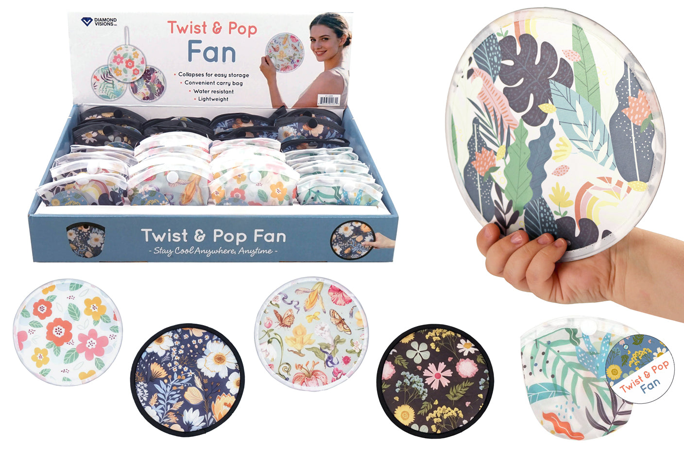 TWIST & POP HAND FAN