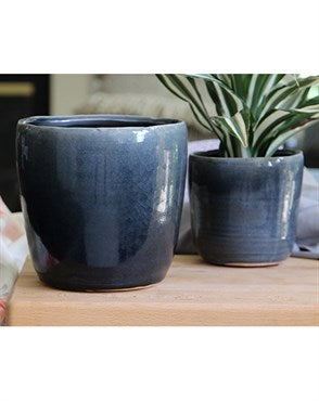 JEWEL FREEFORM 4.5" POT BLUE