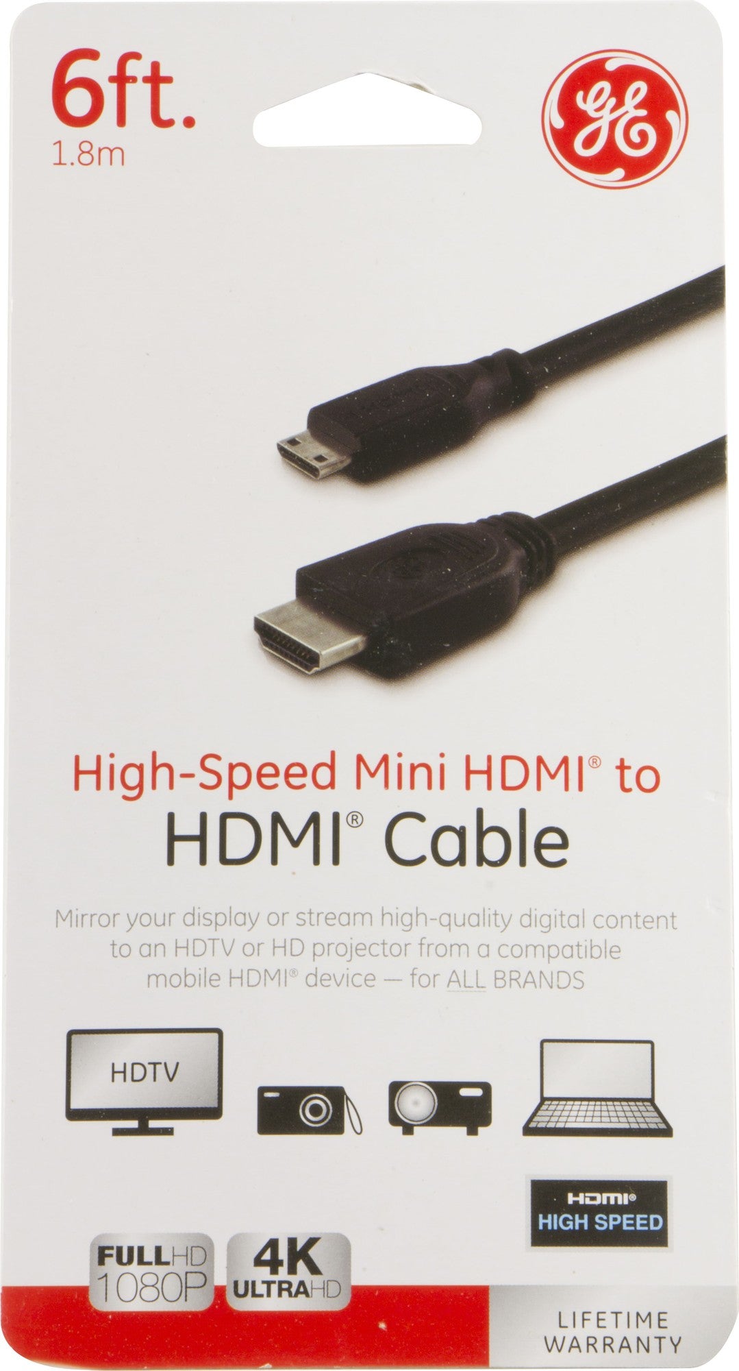 HIGH-SPEED MINI HDMI TO HDMI CABLE 6FT