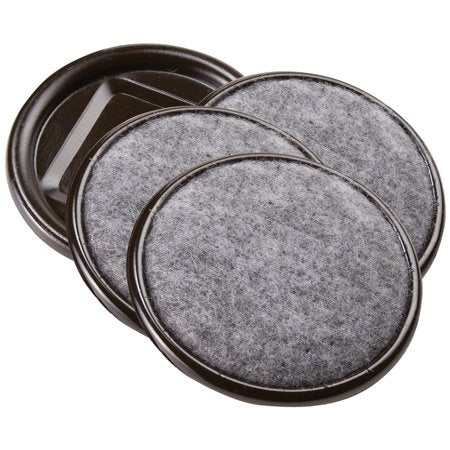 CASTER CUP 2-1/2 RND CRP GRY 4PK