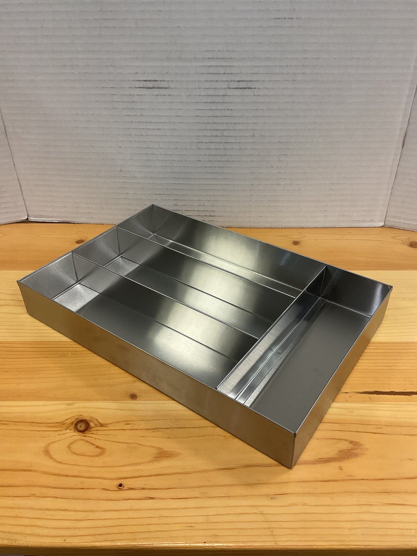 4 COMPARTMENT STAINLESS CUTLERY TRAY