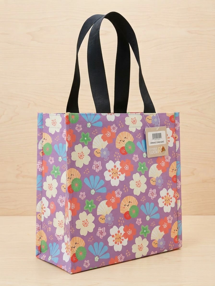 EDEN CRINKLE GIFT BAG CUTE LIL FUKUOKA LAVENDER