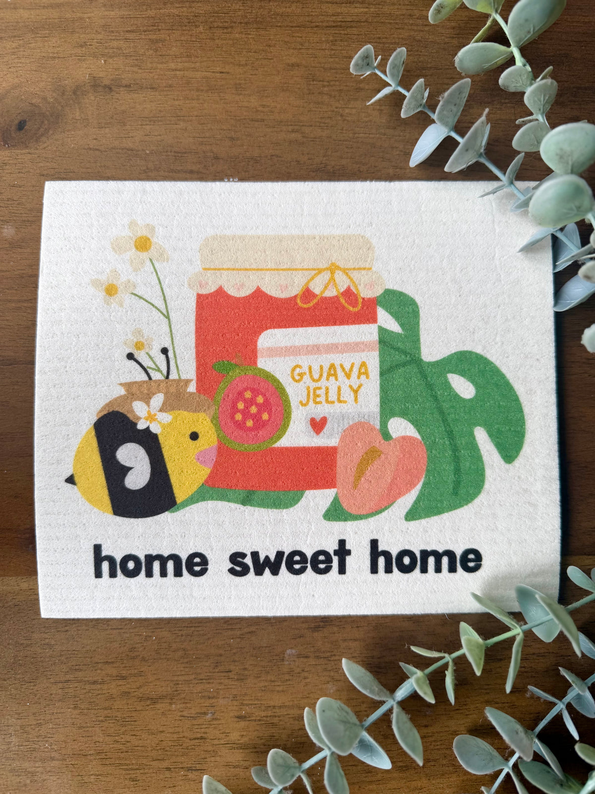 EDEN SWEDISH DISHCLOTH HOME SWEET HOME BEE