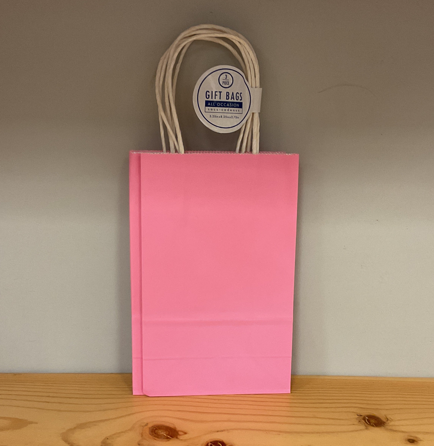 GIFT BAGS SMALL 3PK-PINK