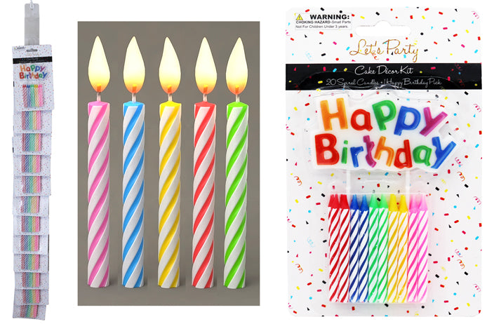 BIRTHDAY CANDLES W/TOPPER