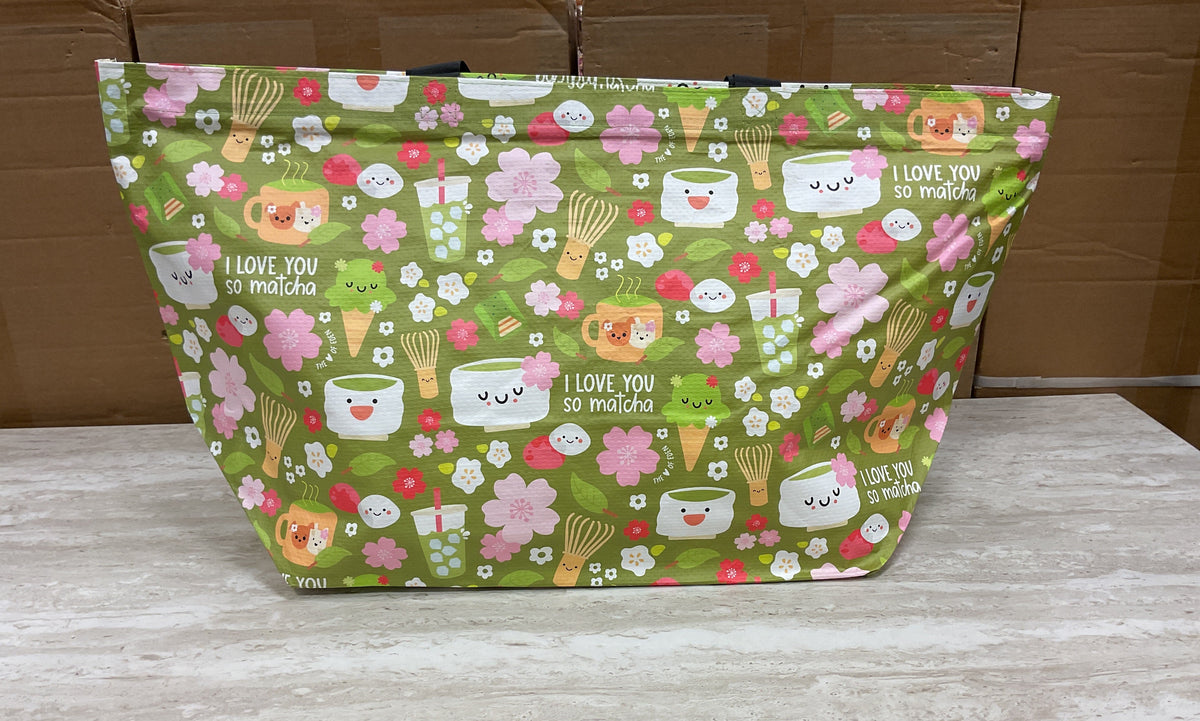 EDEN CRINKLE ZIP BAG I LOVE YOU SO MATCHA