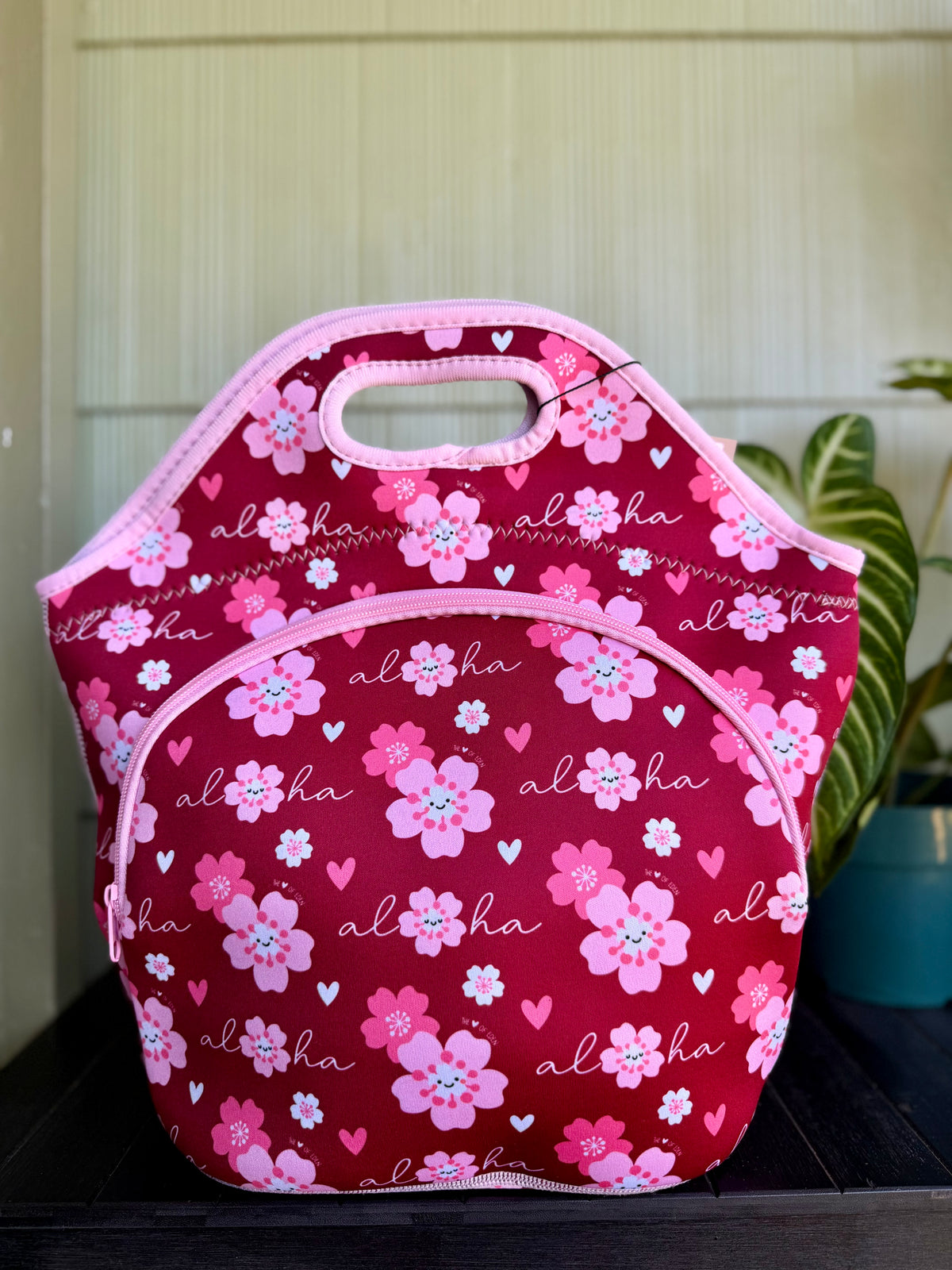 EDEN NEOPRENE LUNCH BAG ALOHA SAKURA WINE