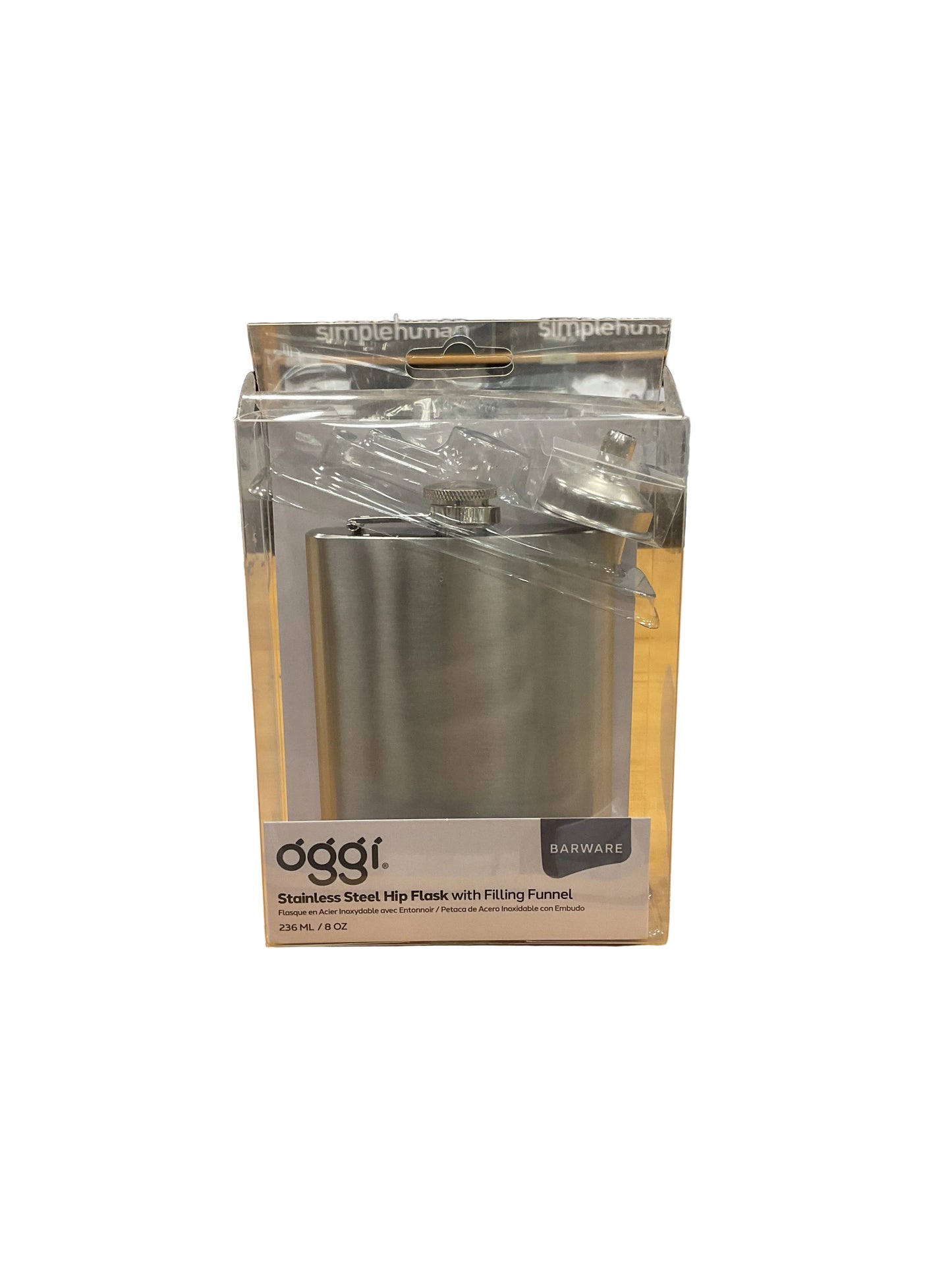 STAINLESS STEEL HIP FLASK 8OZ